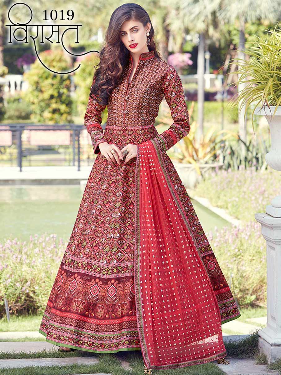 Virasat Vol-5 Readymade Anarkali Printed Salwar Kameez Virasat Vol-5 Readymade Anarkali Printed Salwar Kameez